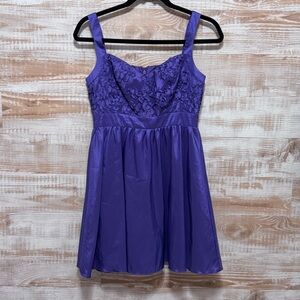 Hailey Logan Purple Sleeveless Junior Party Dress in Size 7/8